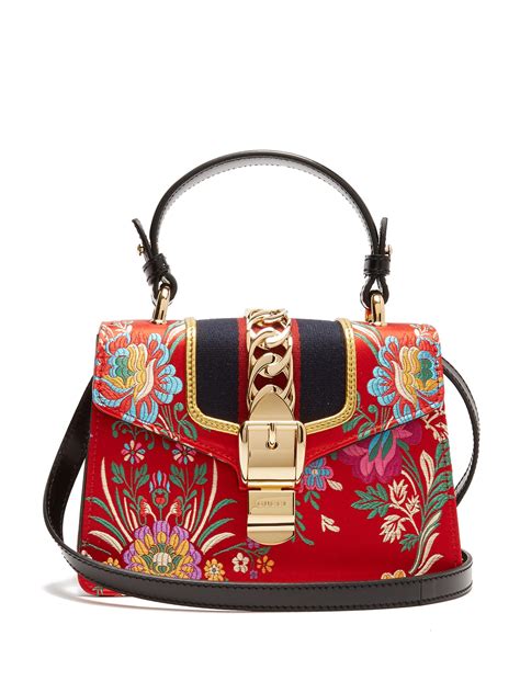 gucci red flower bag|gucci bag flower design.